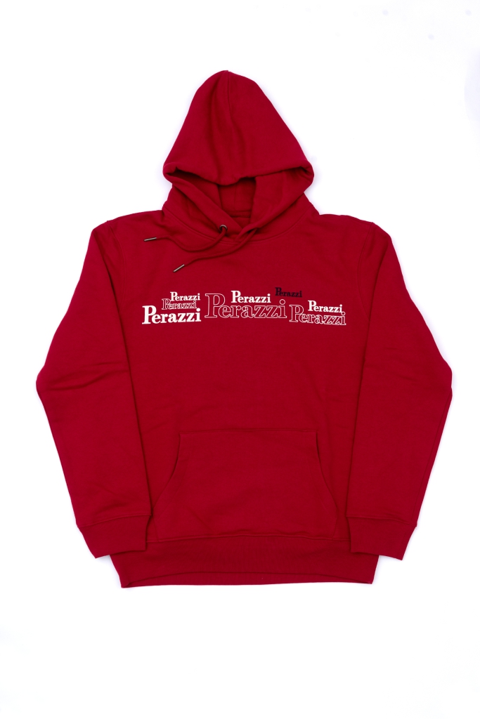 Organic sweatshirt with hood with alternating print