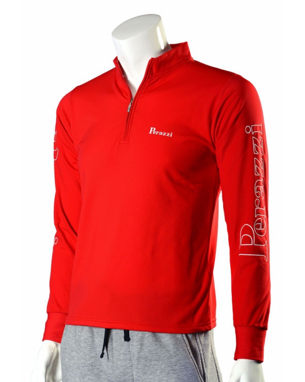 Long-sleeved technical shirt with zip