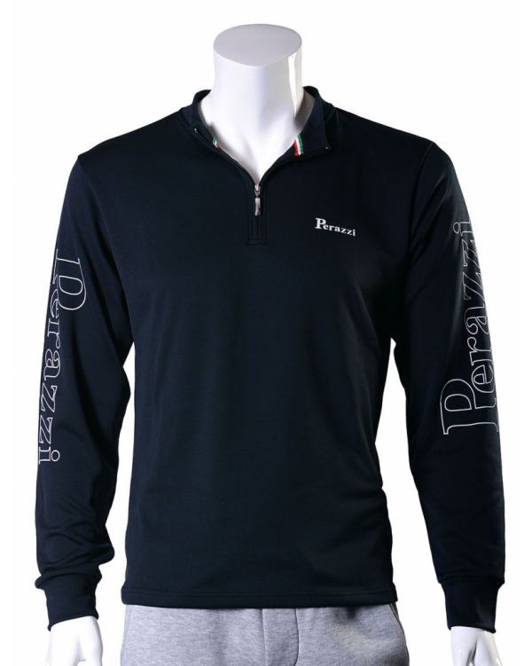 Long-sleeved technical shirt with zip