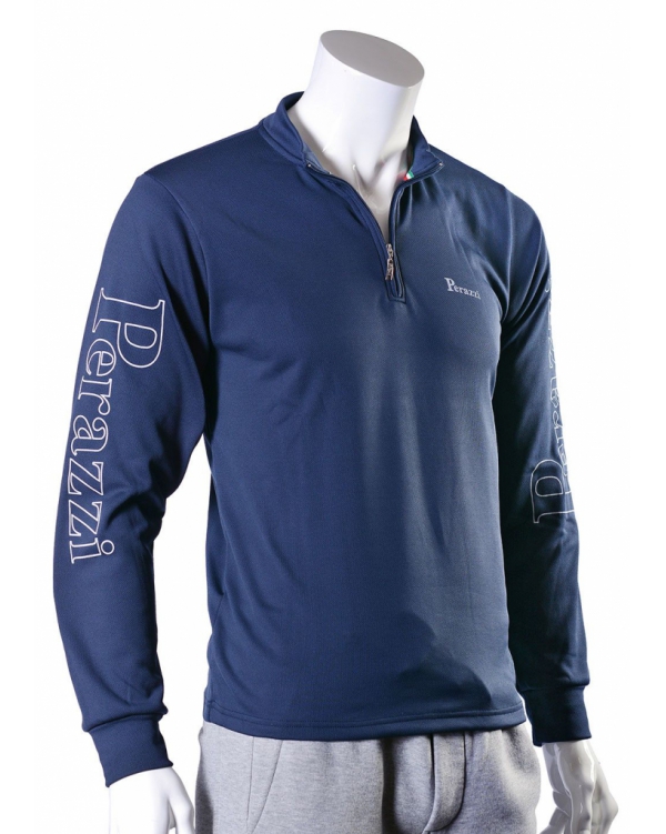 Long-sleeved technical shirt with zip