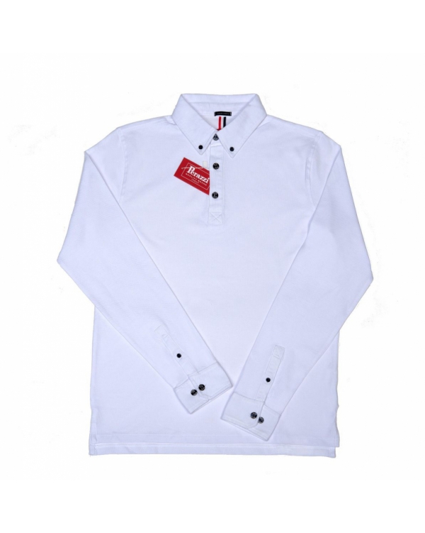 Cotton polo with long sleeve