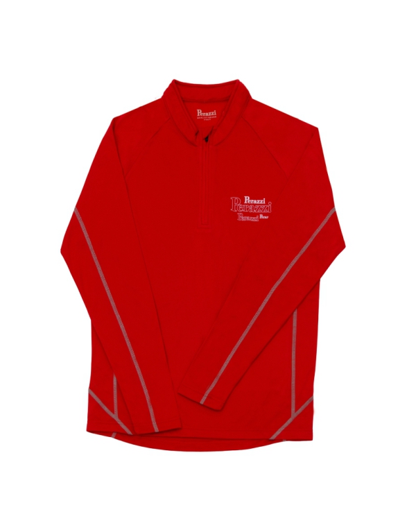 Long sleeved technical shirt with zip