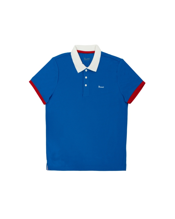 Polo shirt technical with short sleeves and colored collar