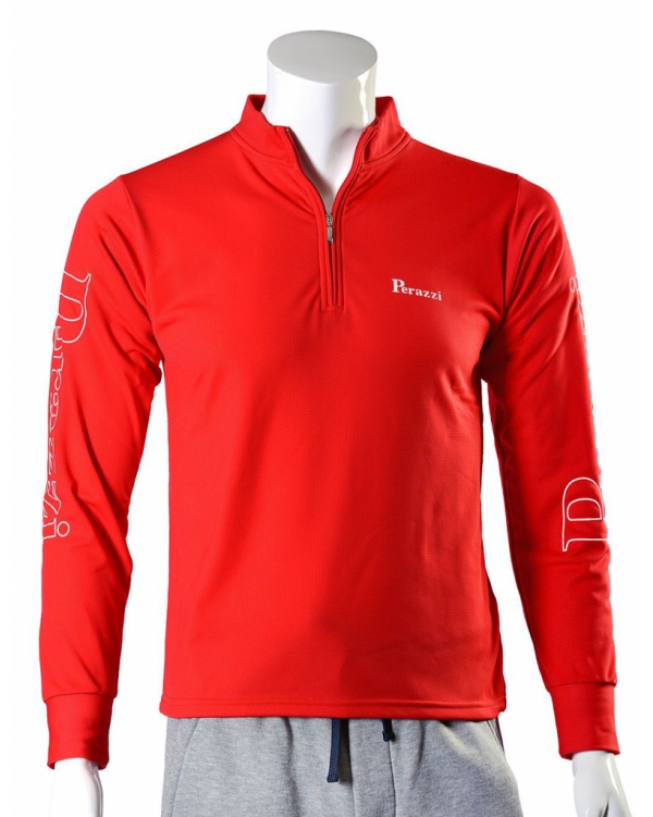 Long-sleeved technical shirt with zip