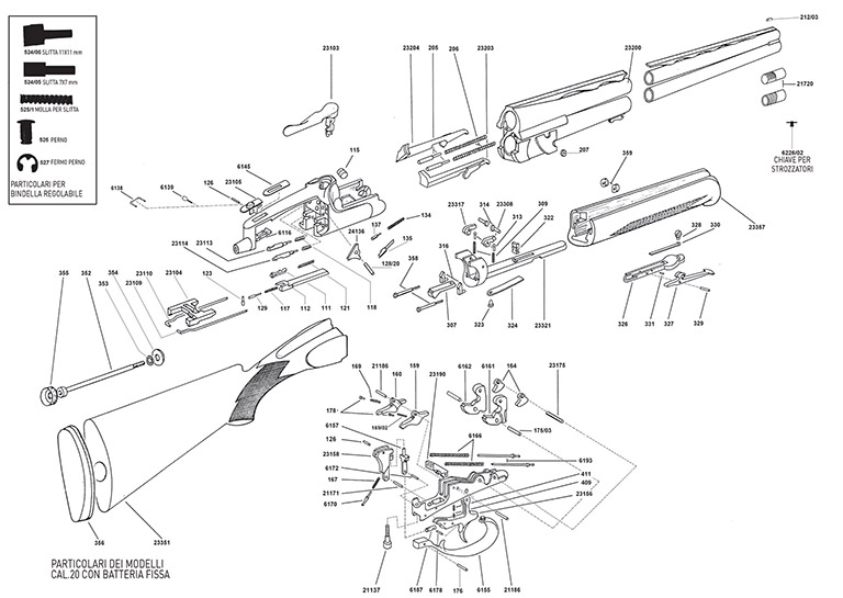 Calibro 20 Batteria Fissa